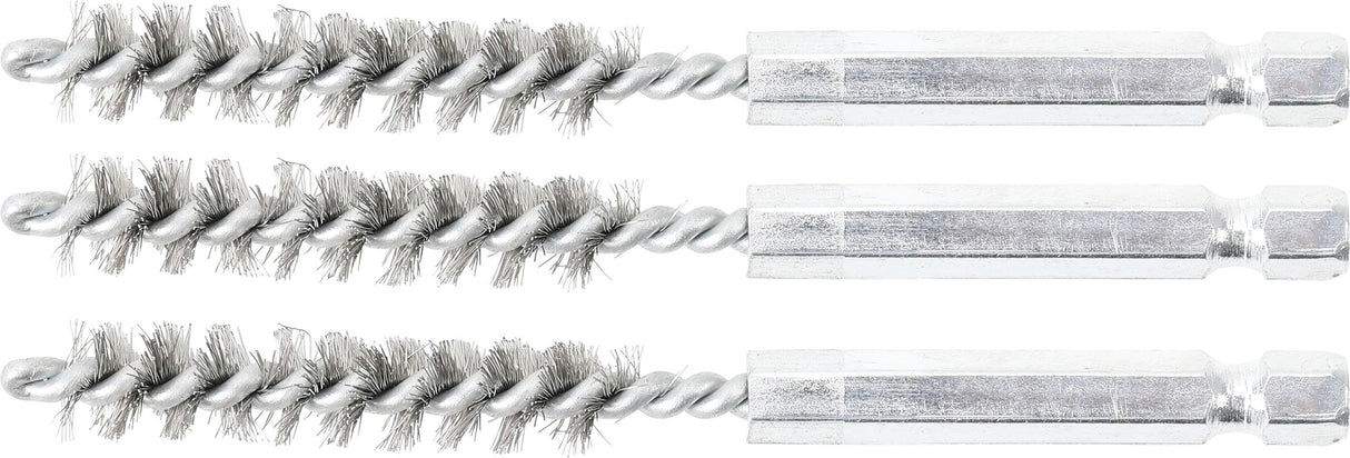 Plieniniai šepečiai vamzdeliams | 9 mm | 6,3 mm (1/4") | 3 vnt. (3078-9-S)