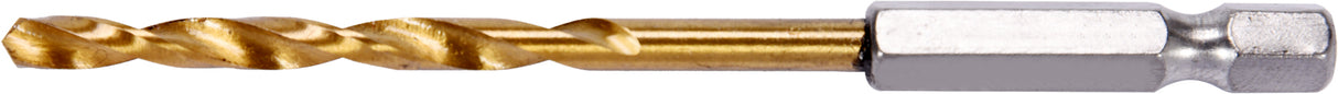 Grąžtas metalui su Hex 6.3 mm (1/4") galu HSS-TiN | 4.0 mm (YT-44757)