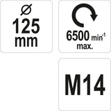 Šepetys vielinis puodo tipo | su žiedu | susuktas | M14 | Ø 125 mm (YT-47691)