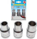 Набор головок | 12,5 mm (1/2") | 10 - 11 - 13 mm | 3 шт.