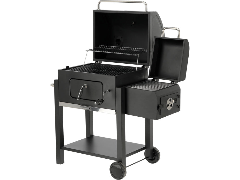 Medžio anglių kepsninė su rūkykla | DELUXE (99925)