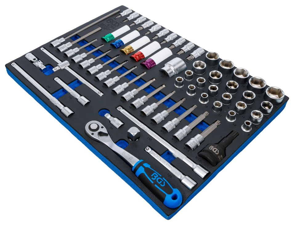 Tool case 3/3: sockets, bits, extensions, ratchet | 64 pcs (4799)