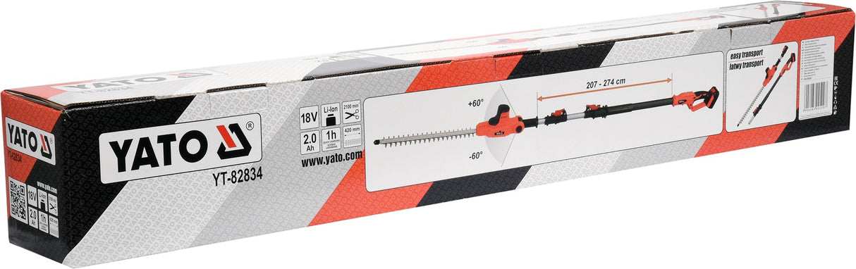 Akumuliatorinis teleskopinis sekatorius | 18V 1,8-2,8 m (YT-82834)