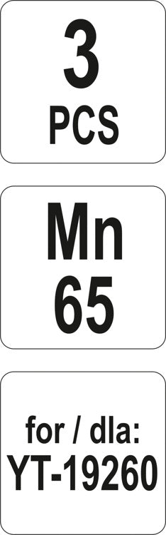 Peiliukų rinkinys YT-19260, 1605 žirklėms (YT-19261)