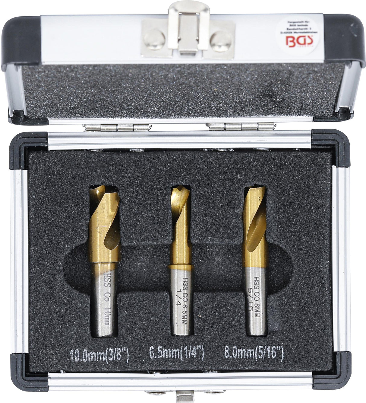 Grąžtai kontaktiniams taškams nugręžti | 5% kobalto plienas | 3 vnt. (5081)