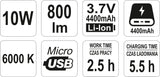 Аккумуляторный светодиодный прожектор | 10W COB LED | 800 lm