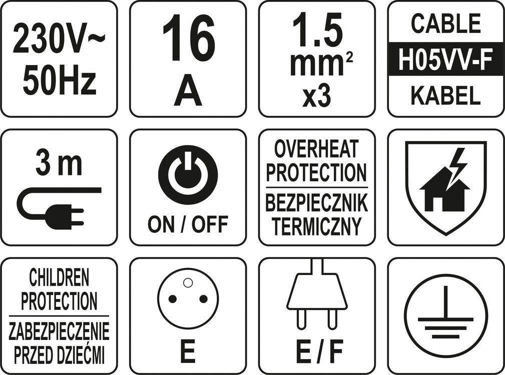Elektrinis ilgintuvas | aliuminis | 6 lizdai | 1.5 mm² | 3 m (72373)