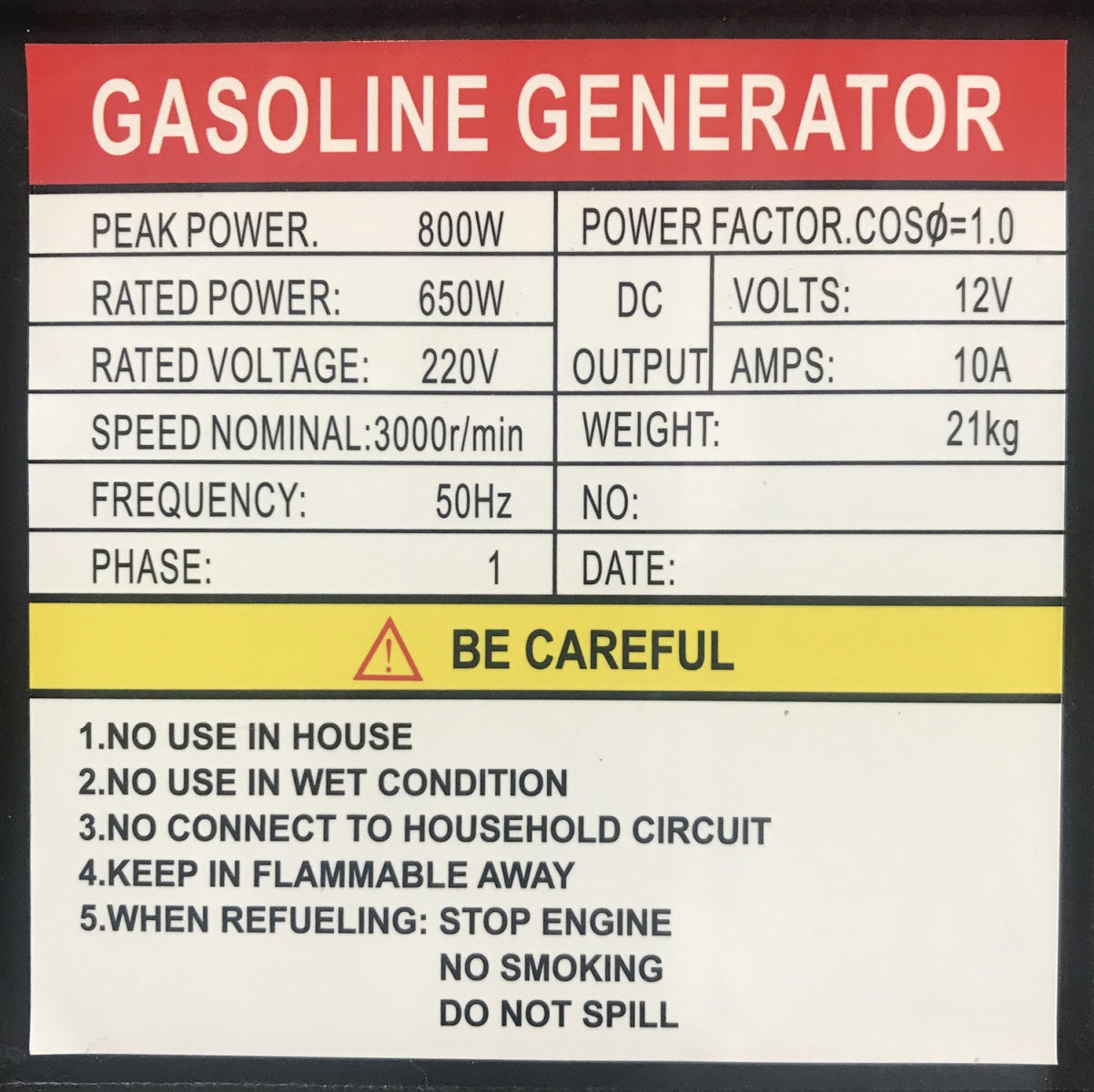 Generatorius benzininis | AC/DC | 750W 2KM 230V (SK950)