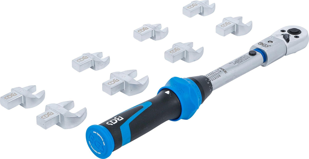 Sukimo momento veržliarakčio rinkinys | dinamometras | 6.3 mm (1/4") | 6 - 30 Nm | 10 vnt. (7192)