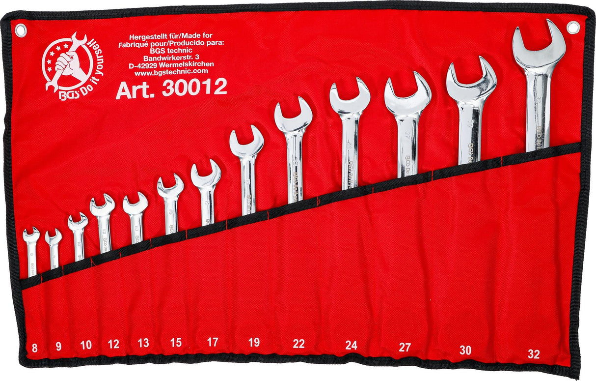 Terkšlinių raktų rinkinys | šarnyriniai | 8 - 32 mm | 13 vnt. (30012)