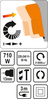 Smūginis gręžtuvas | 710W (78995)