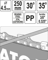 Kreipiančioji / gidas grandininiams pjūklams | su dilde | 4.5 mm (YT-85036)