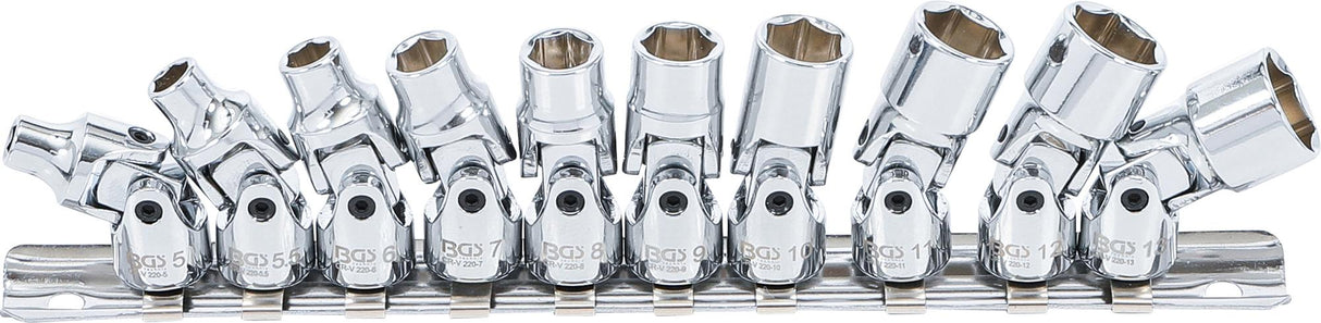 Šarnyrinių galvučių rinkinys | 6.3 mm (1/4") | 5 - 13 mm | 10 vnt. (220)
