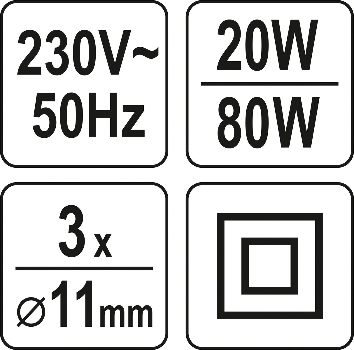 Karštų klijų pistoletas 11MM 20 (80) W (YT-82402)