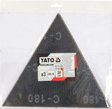 Abrazyvinis tinklelis | delta | su velcro | 280 mm | 3 vnt. | P180 (YT-846153)