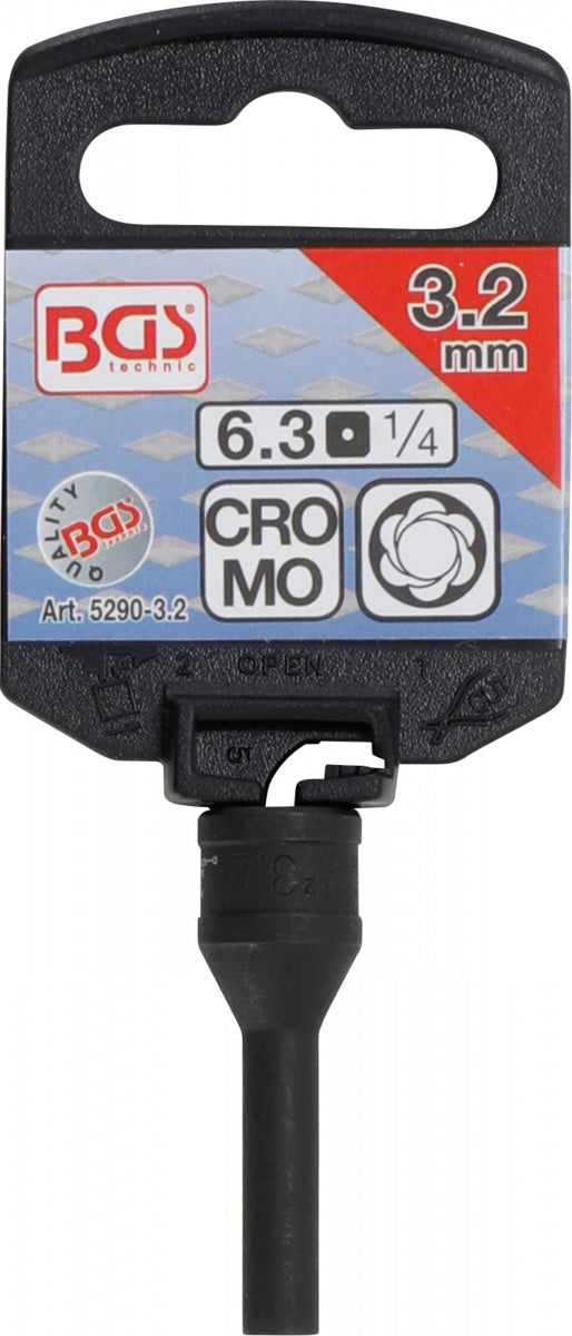 Kaitinimo žvakės elektrodo ištraukimo/išsukimo galvutė | 6,3 mm (1/4") | 3,2 mm (5290-3.2)