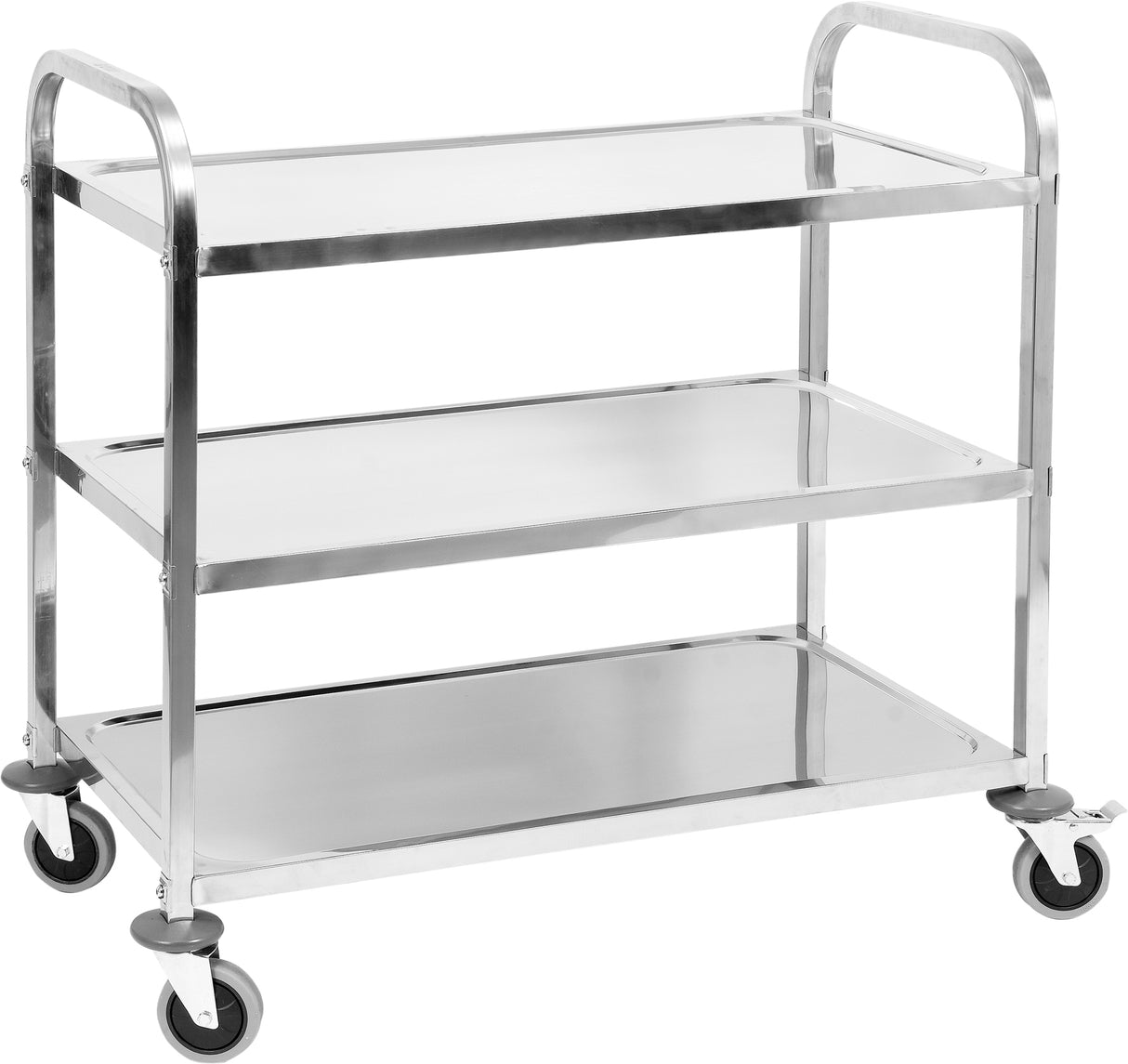 Сервировочная тележка из нержавеющей стали с 3 полками 950x500x950