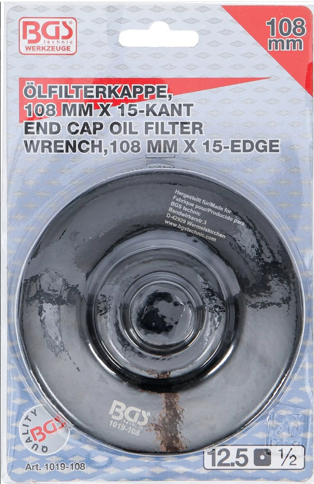 Tepalo filtro raktas | 15-kampų | Ø 108 mm | Iveco, Renault, Scania, Volvo (1019-108)