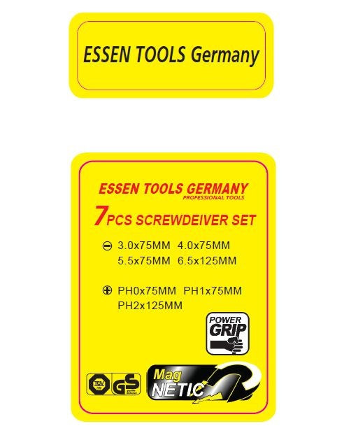 Atsuktuvų rinkinys 7 vnt su dėklu (SU9988)