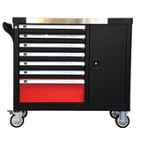 Įrankių spintelė ant ratukų XXL MAX | su įrankiais | 7 stalčiai / 1 durelės | 298 įrankiai (H70098)