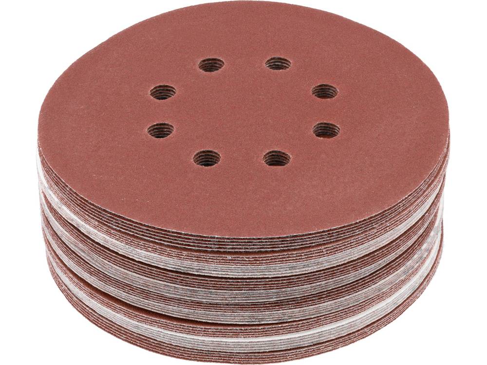 Šlifavimo popierius {velcro) | 8 skylės | 150 mm / P150 | 50 vnt. (YT-834596)