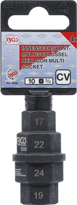 Speciali galvutė | 10 mm (3/8") | 17 - 19 - 22 - 24 mm (5058)