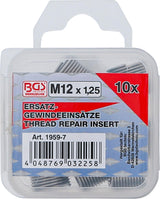 Vieliniai indėklai sriegiui | Helikoliai | M12 x 1.25 | 10 vnt. (1959-7)