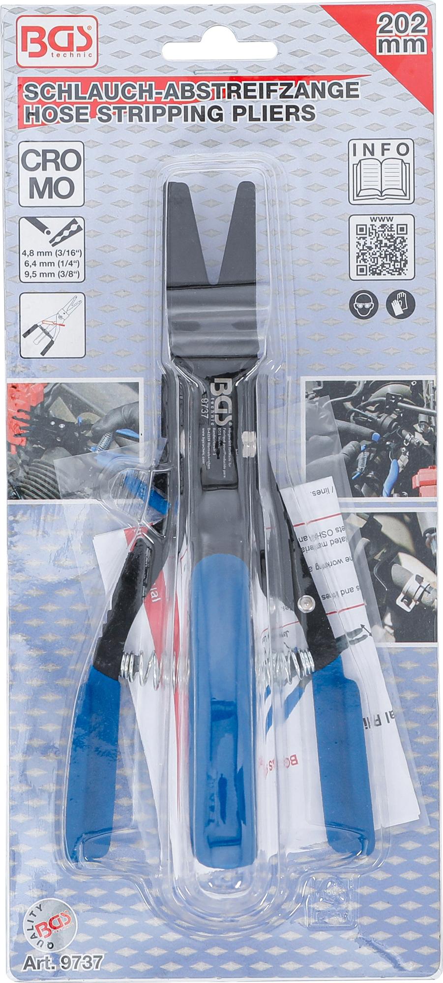 Žarnų nuėmimo replės | su rakinimo sistema | 202 mm (9737)