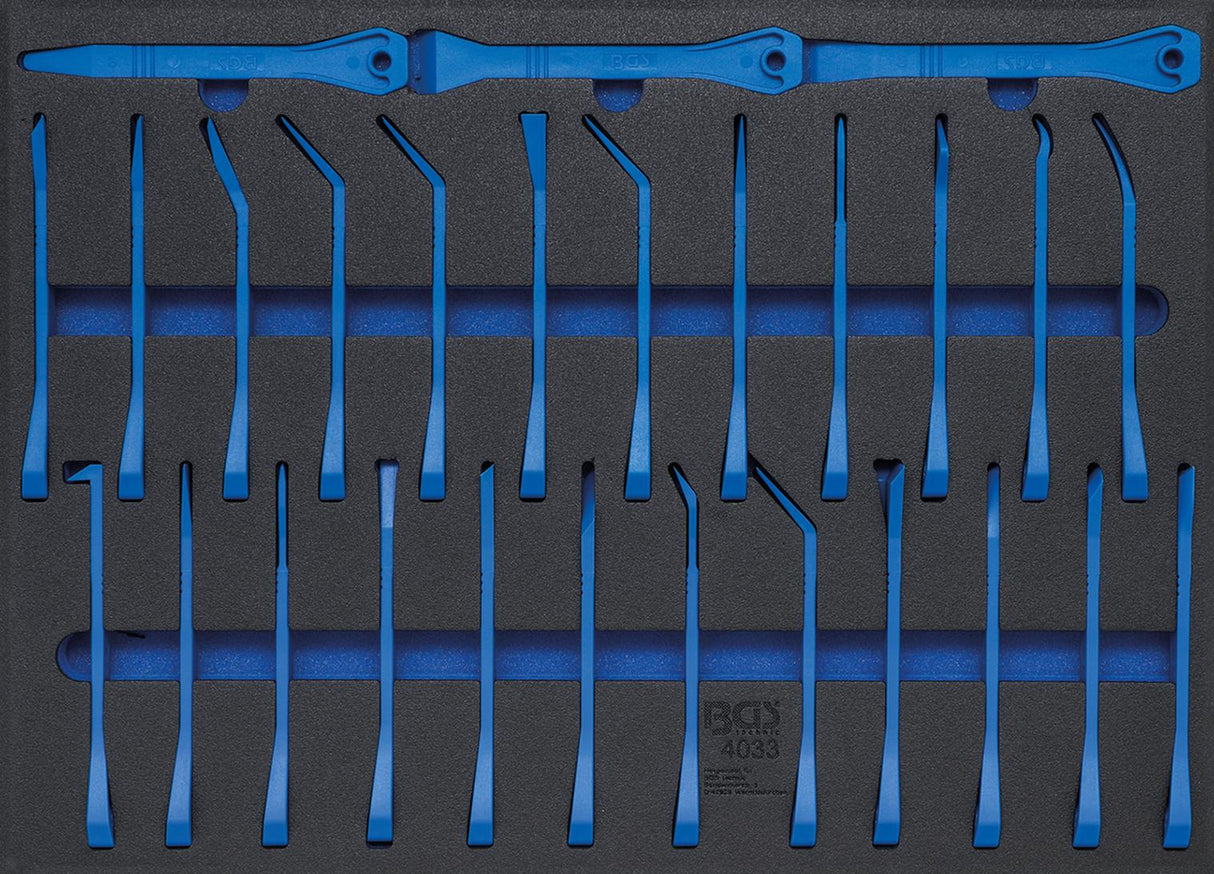 Įrankių dėklas 3/3: pleištų ir grandiklių rinkinys | 27 vnt. (4033)