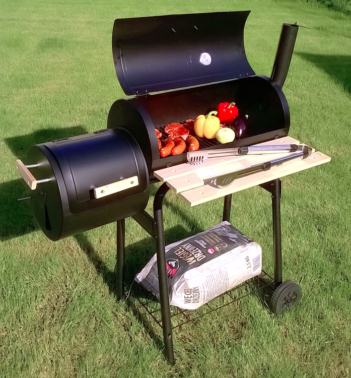 Lauko kepsninė / grilis | su dangčiu ir grotelėmis | 60 cm (99513)