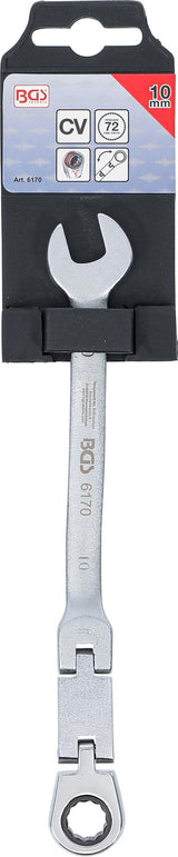 Kombinuotas raktas su terkšle | dvigubas šarnyras | 10 mm (6170)