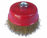 WIRE BRUSH POT TYPE | BRASS-PLATED | 125 MM | M14 (ES730125)