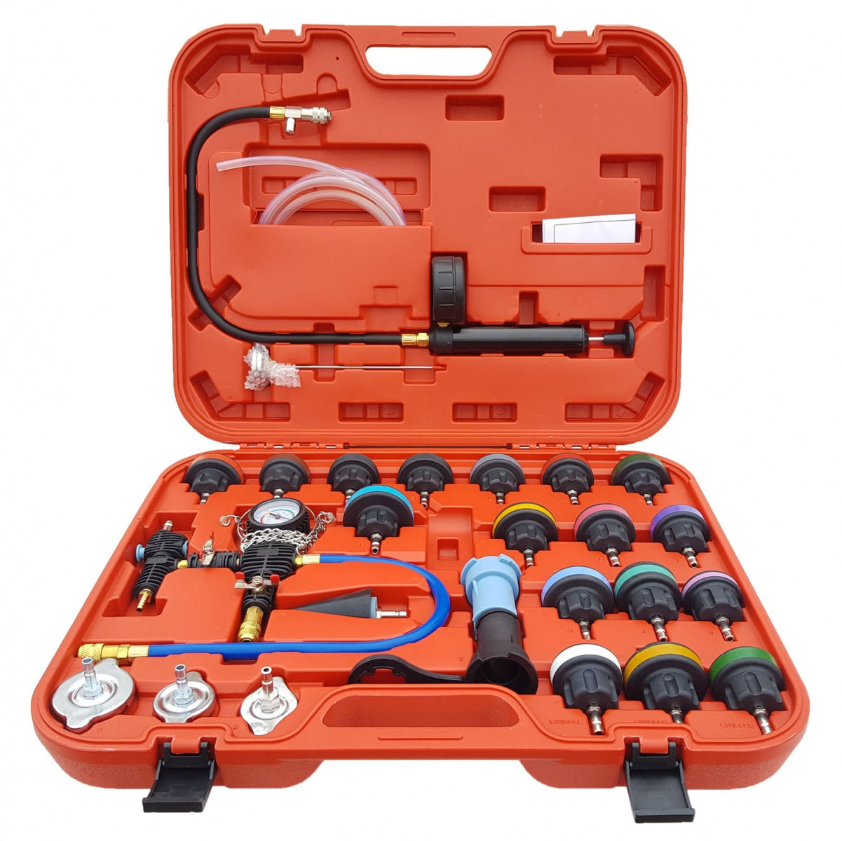 Radiatoriaus slėgio ir aušinimo sistemos testeris | 28 vnt. (SK2112)