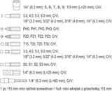 Antgalių rinkinys su reversine rankena | 41 vnt. (64385)