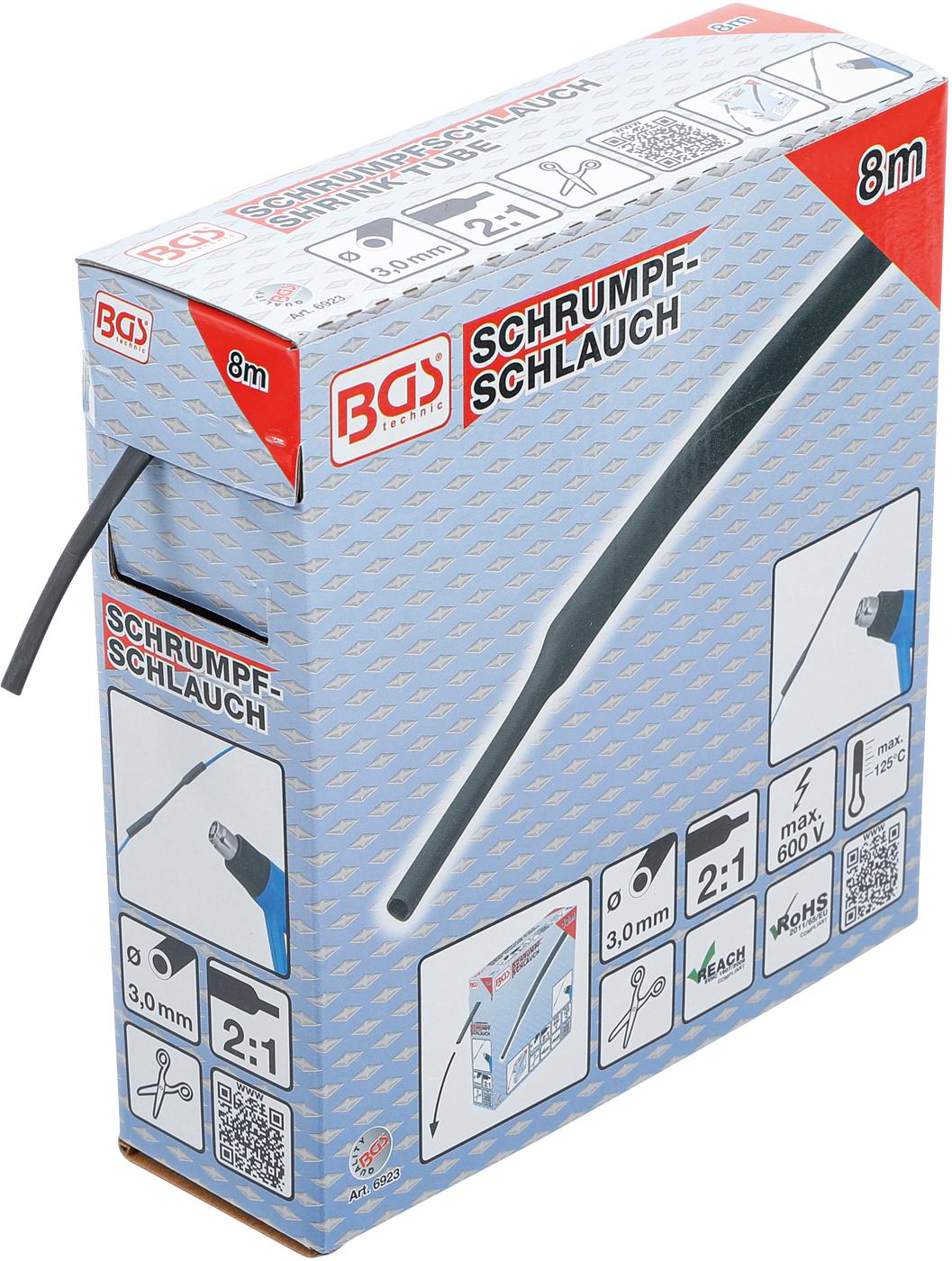 Termoizoliacinė žarnelė (kembrikas) juoda | dėžutė | Ø 3.2 mm | 10 m (6923)