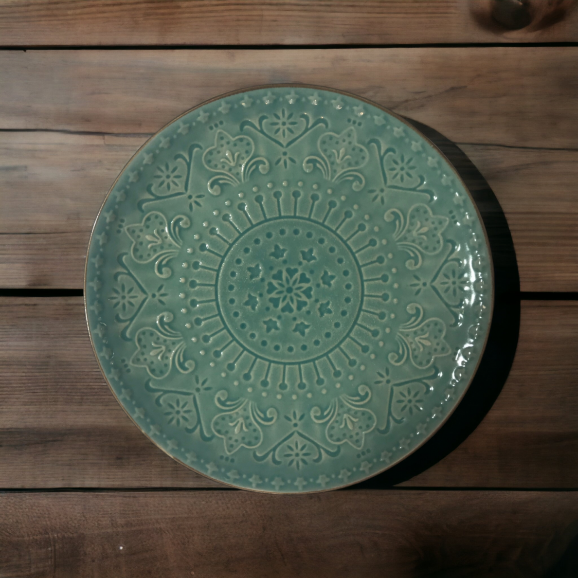 Lėkštė SALSA | žalia | blizgi | keramika | Ø27CM (69986)