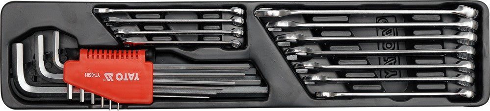 Įrankių rinkinys su metaline dėže | 63 vnt (YT-3895)