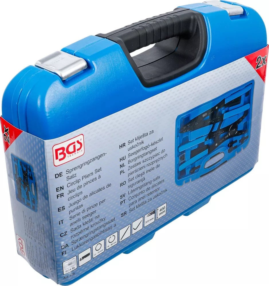 Replių rinkinys fiksuojamiems žiedams | keičiami antgaliai | 400 mm (478)