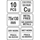 Plieninės valymo šluostės # 800 | 10vnt/pak. (YT-63740)