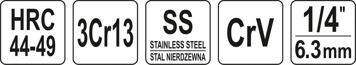 Dažų grandiklis | profiliuotas | su antgaliais (YT-52870)