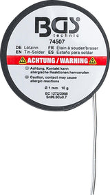 Alavas lydmetalis | Vielos ritė | be švino | Ø 1 mm | 10 g (74507)