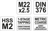 Метчик машинный | M22x2,5 DIN 376 HSS M2