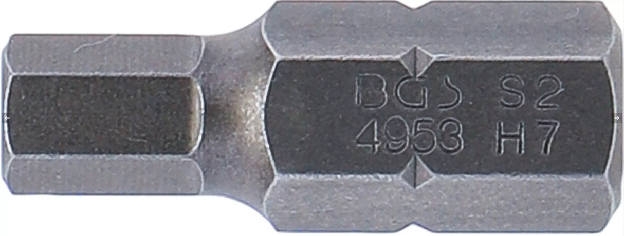 Antgalis | ilgis 30 mm | 10 mm (3/8") storis | Hex šešiakampis 7 mm (4953)