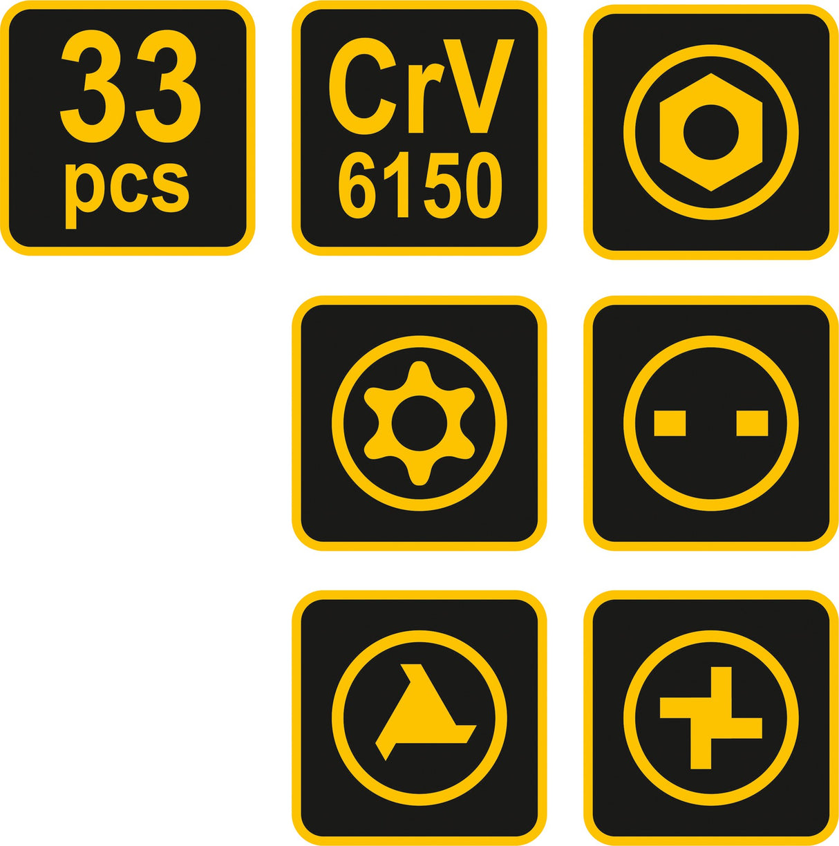 Набор бит | Cr-V 33 шт.