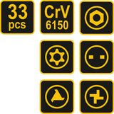 Набор бит | Cr-V 33 шт.