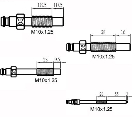 Dyzelinių ir benzininių variklių kompresijos matavimo rinkinys (8400)