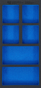 Įrankių dėklas 1/3, tuščias: 6 laikymo skyriai | 408 x 189 x 32 mm (74361)