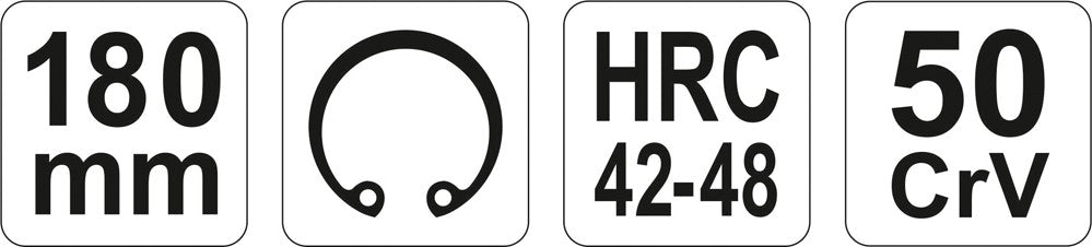 Replės žiedams spaudžiamos tiesios | 180 mm (YT-2137)