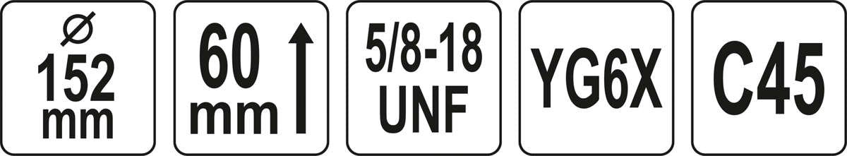 Universali gręžimo karūna | TCT | 5/8"-18UNF | 152 mm (YT-43986)