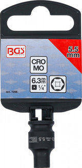 Smūginė galvutė šešiakampė | 6,3 mm (1/4") | 5.5 mm (7296)